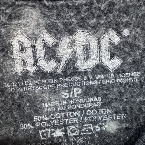 AC/DC Back In Black Tie-Dye Sweatshirt Womens S 50% Cotton 50% Polyester - Picture 2 of 4